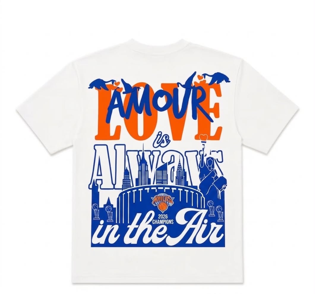 Amour "Love Is Always in the Air" Knicks 2026 Champions Tee