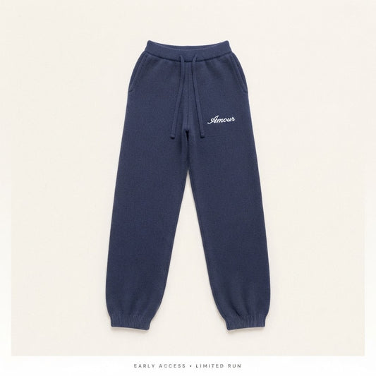 Amour navy knit sweatsuit, view 2