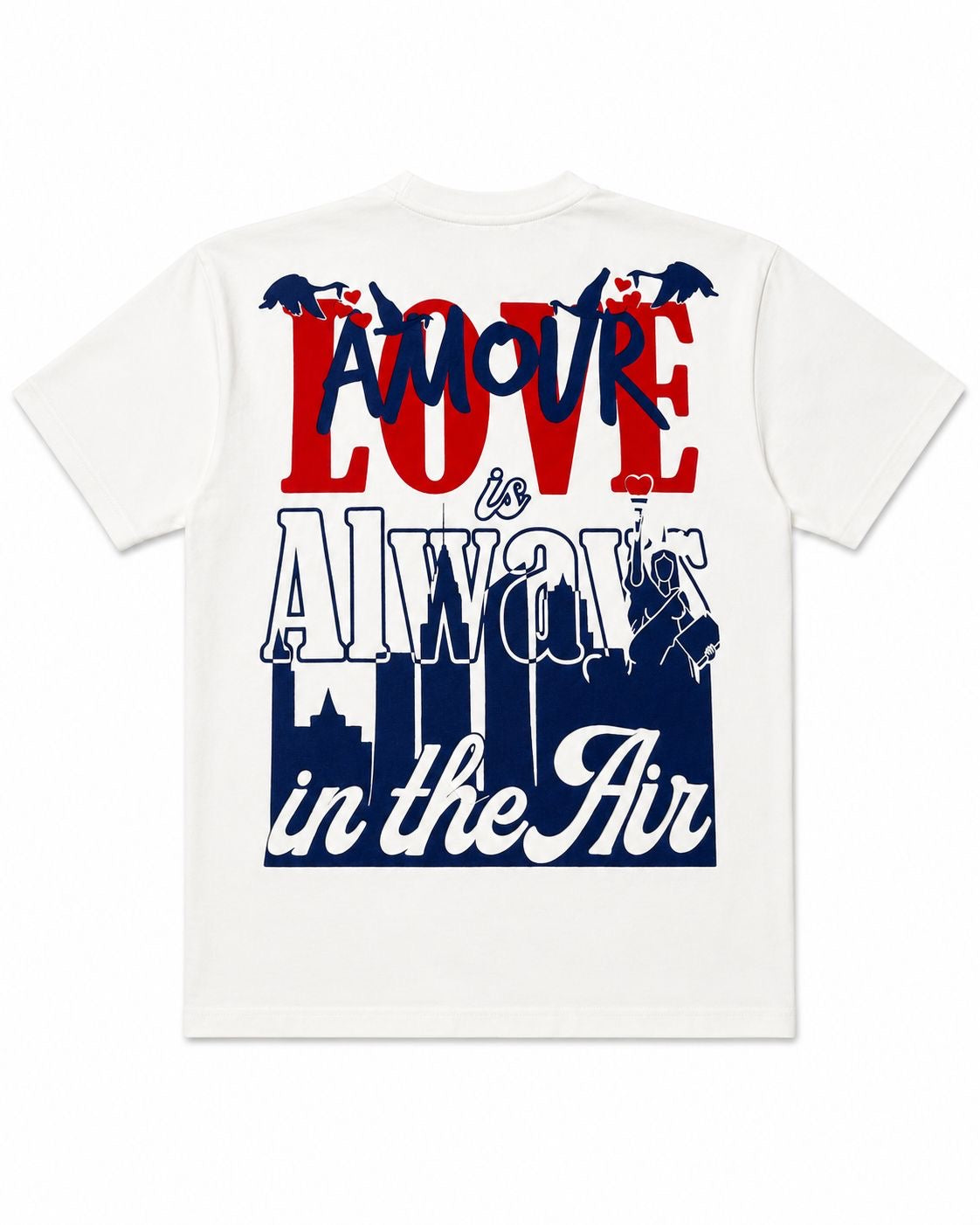 Love is in the Air Tee - White/Navy.Red